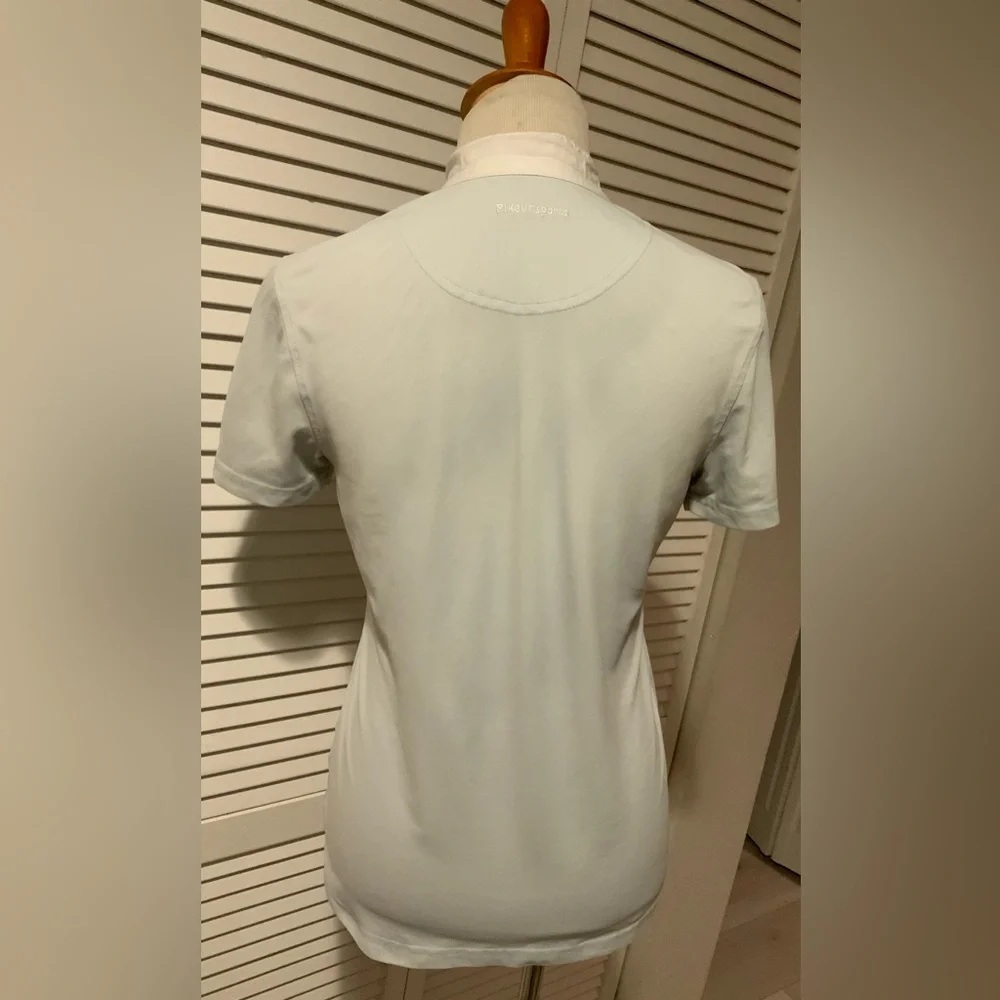 Pikeur Sports Short-Sleeve Show Shirt Light Blue w/ White Collar Size 38(US 6–8) - Picture 3 of 8